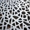 Intricate, detailed pattern of perforation panels in a white background
