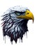 The intricate details and vibrant colors in the digital illustration of the eagle\\\'s head bring