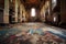 intricate floor mosaics depicting religious scenes