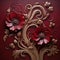 Intricate Floral Arrangements On Rosewood: A Baroque Sculptor\\\'s Masterpiece