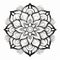 Intricate Floral Mandala Coloring Page For Black And White