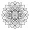 Intricate Flower Coloring Page With Geometric Leaves