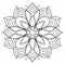 Intricate Flower Mandala Coloring Page: Simplistic Design For Relaxation