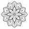 Intricate Flower Mandala Coloring Page With Symmetrical Patterns