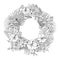 Intricate flower wreath design. Vector illustration decorative design