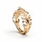 Intricate Foliage Inspired Gold Ring With Rococo Ornateness