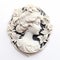 Intricate Foliage: White Porcelain Cameo Inspired By Baron