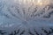 intricate frost patterns on a winter window