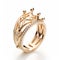 Intricate Gold And Diamond Ring With Infused Symbolism