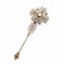Intricate Gold And Silver Flower And Pearl Comb Pin