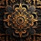 Intricate Golden Flower: Amoled Wallpaper With Meticulous Details