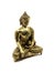 intricate golden statue of buddha meditating in peace