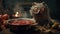 Intricate Halloween Hbo Ad With Mischievous Feline Motif