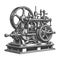 Intricate Industrial Machinery sketch vector