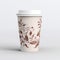 Intricate Leaf Pattern Coffee Cup Mockup