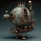 Intricate machinery, cyberpunk perpetuum mobile device, Generative Ai