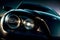 Intricate Macro Shot of Realistic Car Headlight Bulb.AI Generated