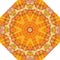 Intricate mandala pattern in orange colors. Print for umbrella, carpet, rug