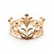 Intricate Minimalism: 18ct Gold Queen Crown Ring