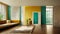 Intricate Minimalism Vibrant Hues Mastered In Jazzy Interiors