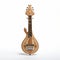 Intricate Minimalism: Wooden Guitar With Scroll Design And Shakara