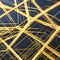 An intricate network of interconnected golden lines resembling a futuristic circuit board5, Generative AI