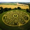 Intricate and Otherworldly Crop Circle with a Supernatural Touch
