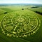 Intricate and Otherworldly Crop Circle with a Supernatural Touch