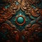 Intricate Patterned Leather Texture Artwork with Mystical Enigma Theme