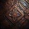 Intricate Patterned Leather Texture Artwork with Mystical Enigma Theme