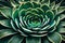 The intricate patterns and textures of a succulent\\\'s rosette, showcasing nature\\\'s precision engineering