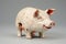 Intricate Pig cracked ceramic. Generate Ai