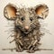 Intricate Portrait Of A Rat: A Playful Twist On Precisionist Art