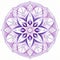 Intricate Purple Flower: Geometric Simplicity And Religious Symbolism