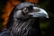 Intricate Raven closeup. Generate Ai