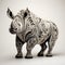 Intricate Rhino Paper Sculpture: A Stunning Vray Creation By Patrick Brown