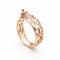 Intricate Rose Gold Ring With Swirling Design - Inspired By Gustave Buchet