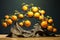 Intricate Sculpture oranges. Generate AI