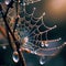 Intricate Spider Web Made with Generative AI