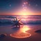 intricate starfish beach-themed backgrounds, such as sandy shores
