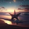 intricate starfish beach-themed backgrounds, such as sandy shores