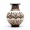 Intricate Swirl Design White Vase With Mexican Style Inspiration