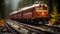 Intricate Tilt-shift Photography Of An Orange Train On Tracks