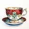 Intricate Watercolor Painting Of A Retro Tea Cup