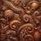 Intricate Wood Carving Texture, AI Generated