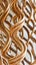 Intricate Wooden Curves: Artistic Pattern in Abstract Design Biophilic Design