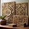 Intricate Wooden Sculptures Showcase Image
