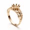 Intricate Yellow Gold Ring With Polished Metamorphosis Design