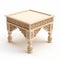 Intricately Carved Decorative Table With Photorealistic Detail