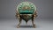 Intricately Carved Gold And Green Chair With Unreal Engine 5 Style